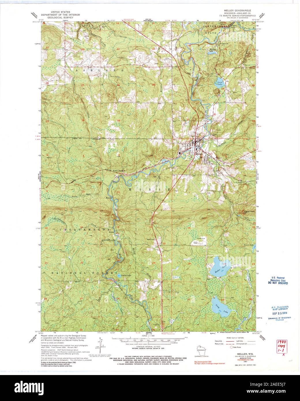 Map of mellen hires stock photography and images Alamy
