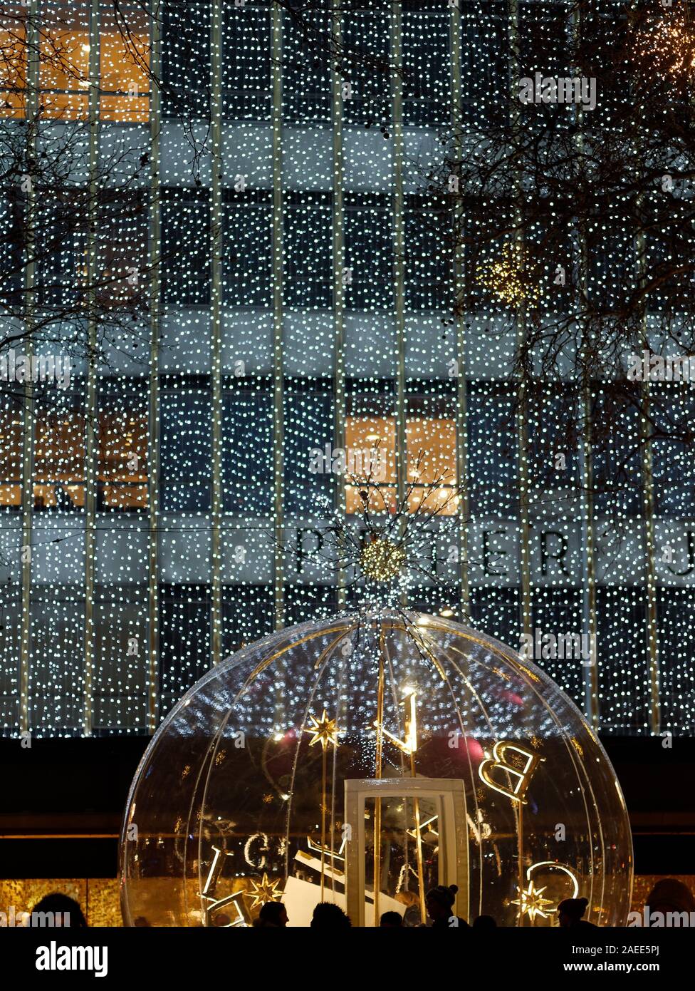 Christmas lights at Sloan Square. Stock Photo