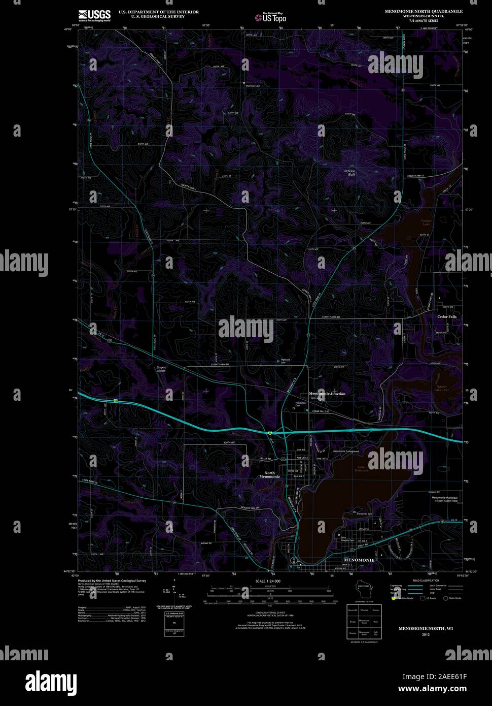 Map of menomonie hires stock photography and images Alamy
