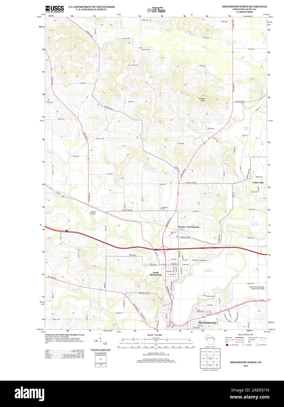Map of menomonie hires stock photography and images Alamy