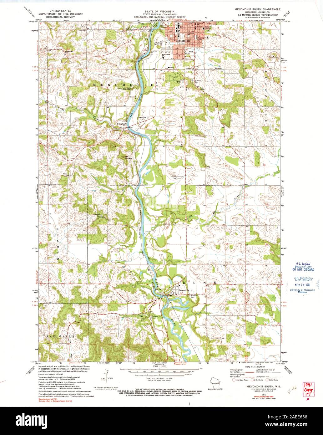 Map of menomonie hires stock photography and images Alamy