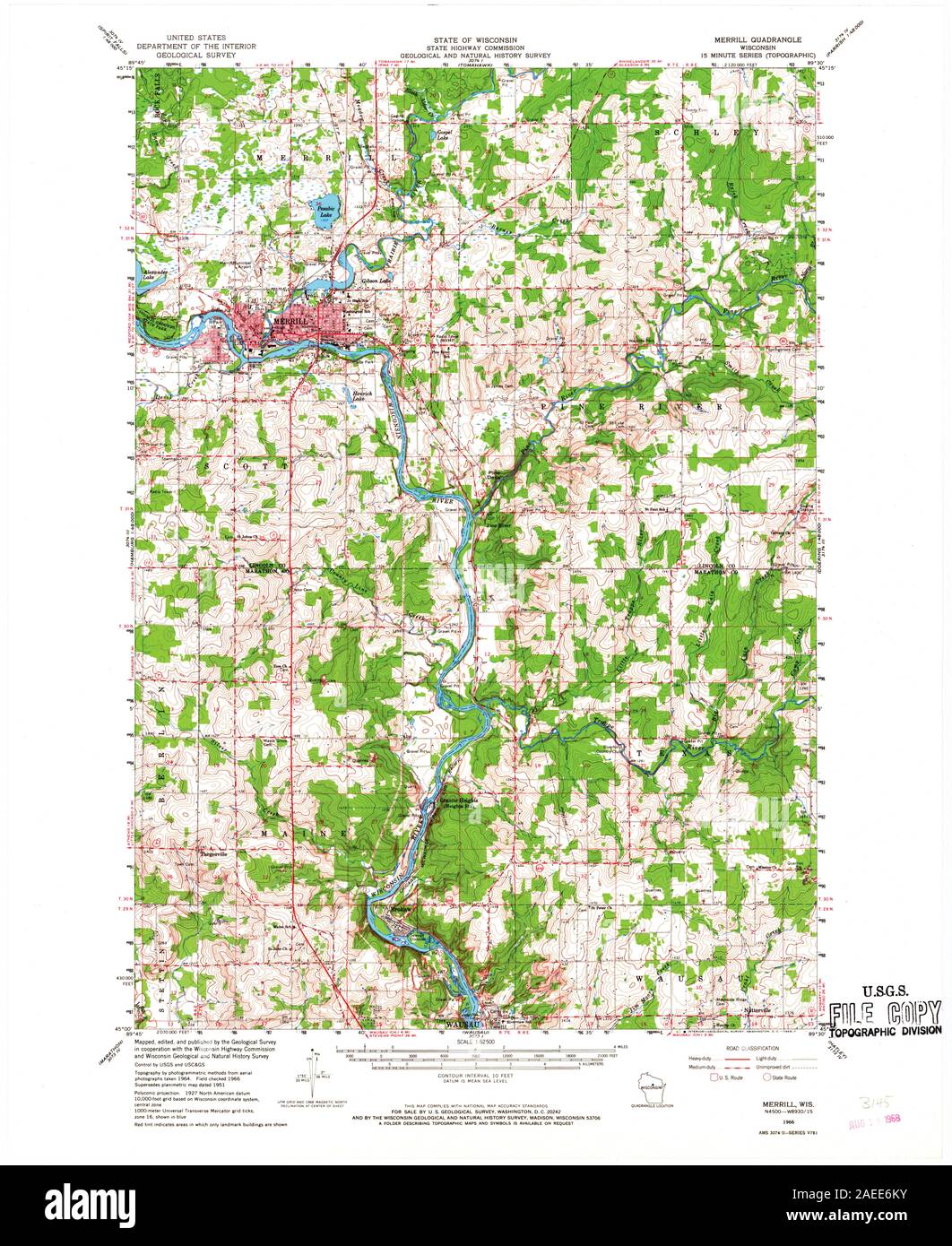 Map of merrill Cut Out Stock Images & Pictures Alamy