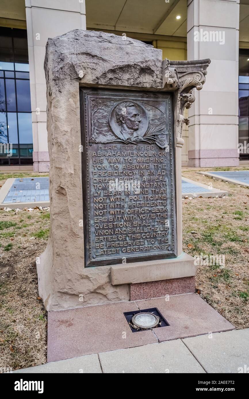 Lincoln plaque indianapolis hires stock photography and images Alamy