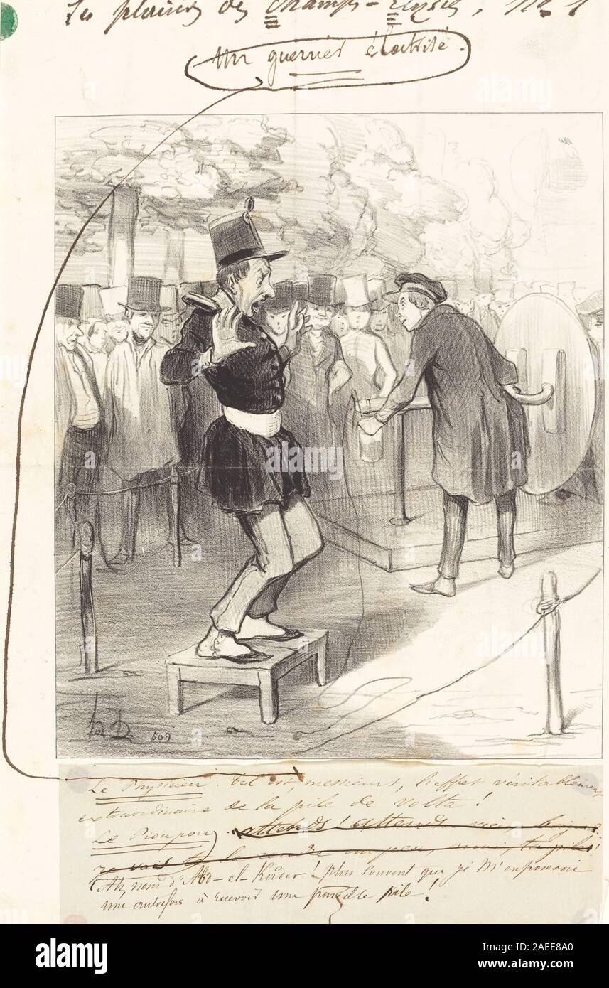 An 1843 lithograph by Honoré Daumier titled 'A Shocked Warrior ...