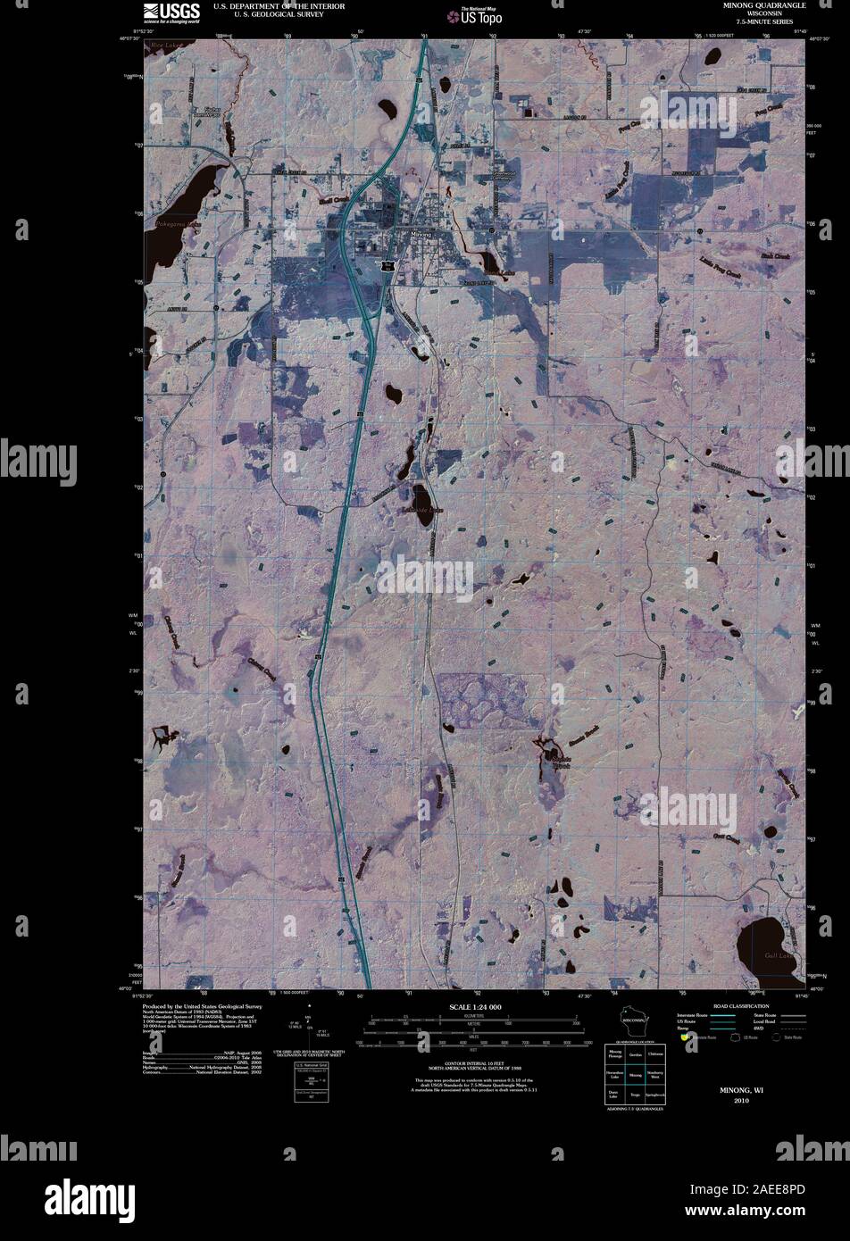 Map of minong hires stock photography and images Alamy