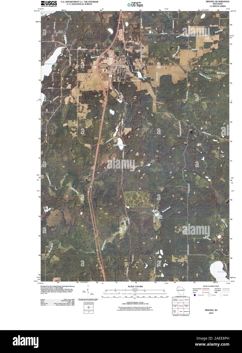 Minong map hires stock photography and images Alamy