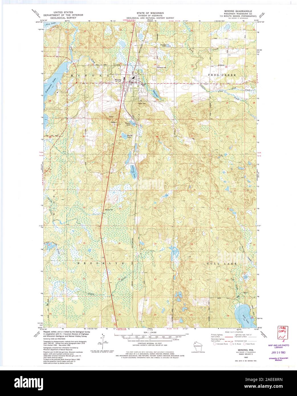 Minong map hires stock photography and images Alamy