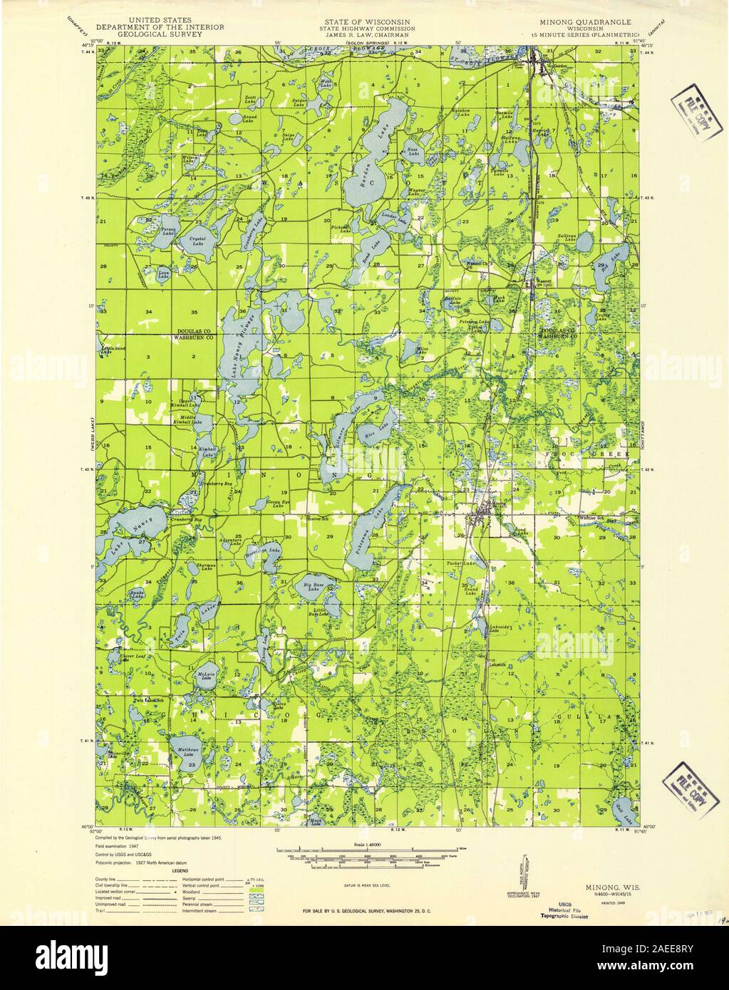 Map of minong hires stock photography and images Alamy