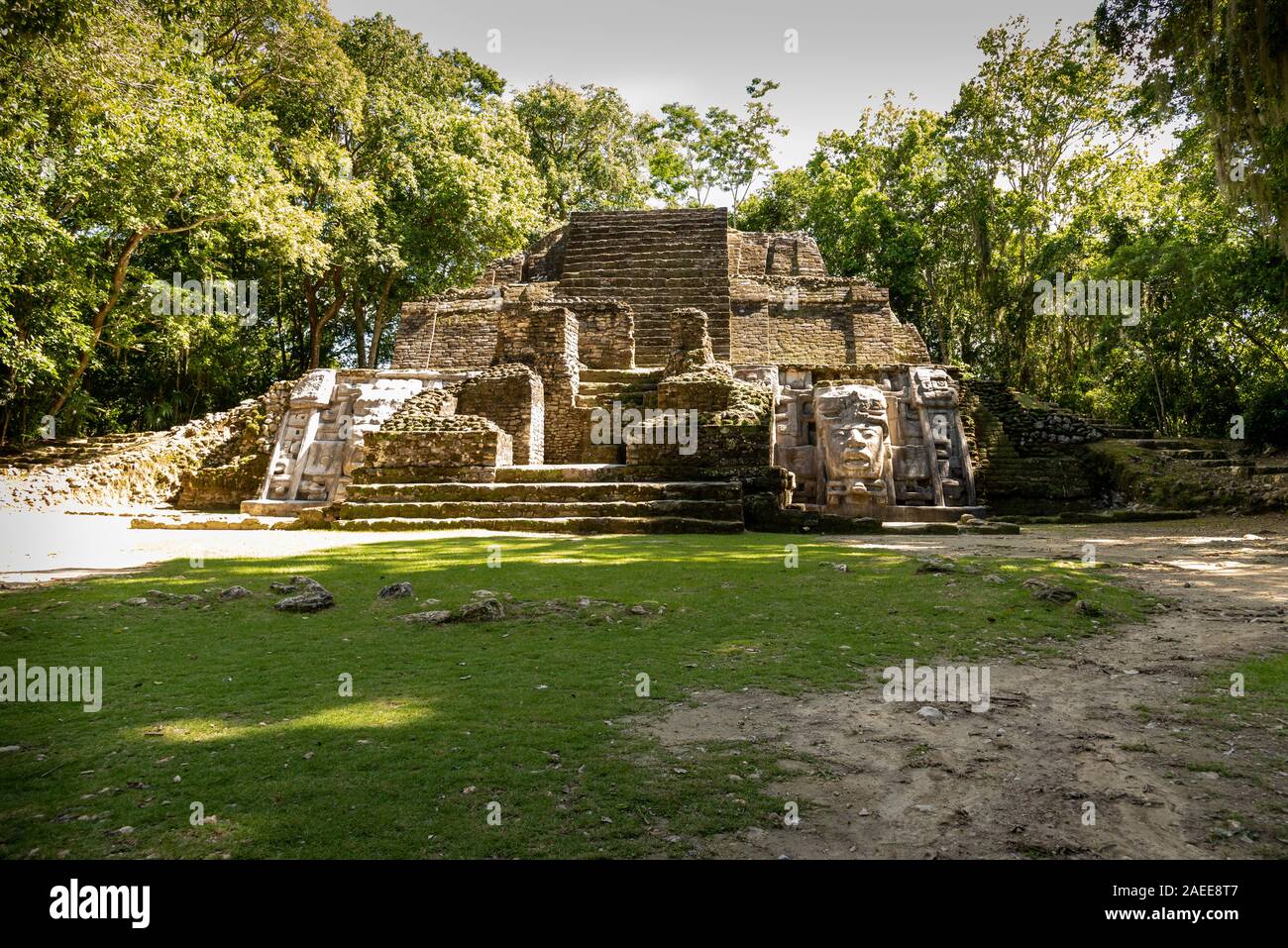 Orange Walk County, Belize - November, 16, 2019. A view of the Mask ...