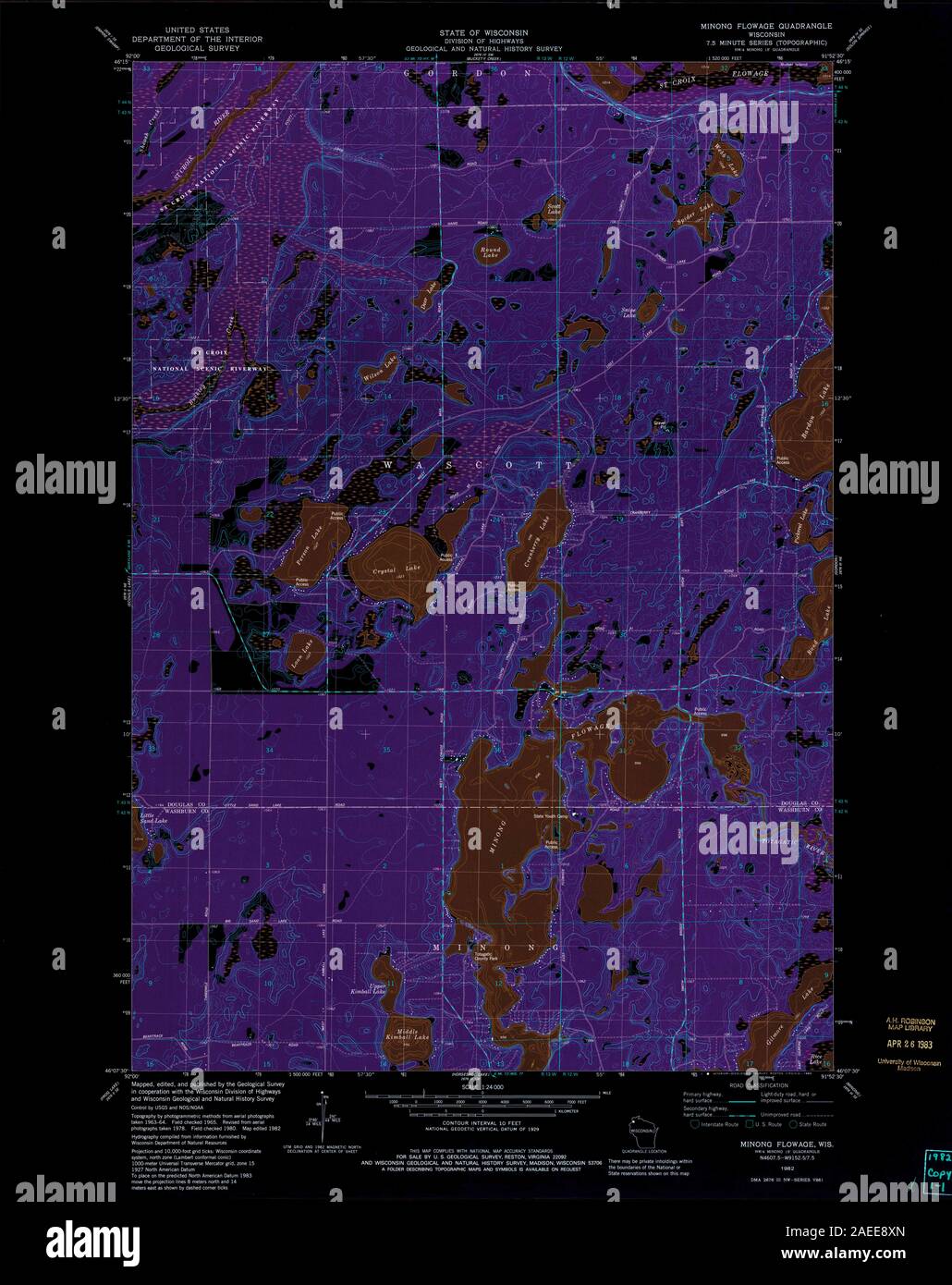 Map of minong hires stock photography and images Alamy