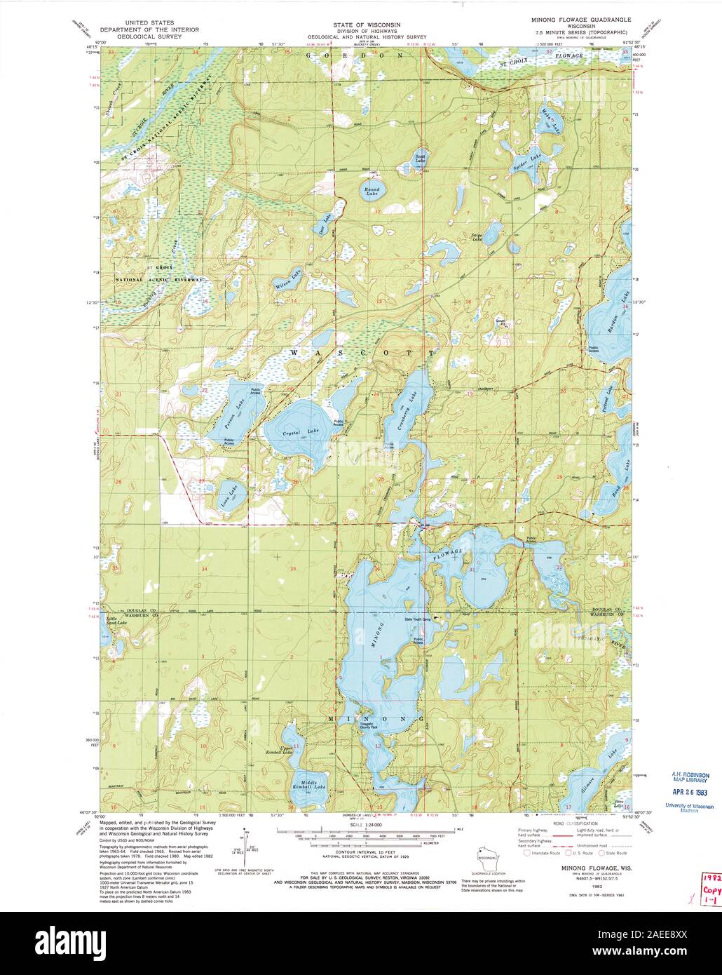 Map of minong hires stock photography and images Alamy