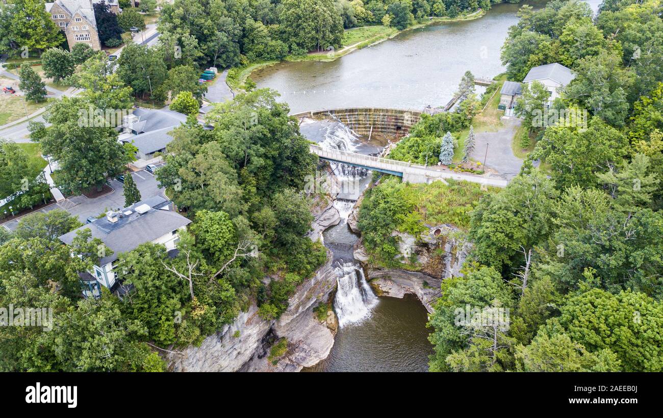 Triphammer Falls, Cornell University, Ithica, NY, USA Stock Photo