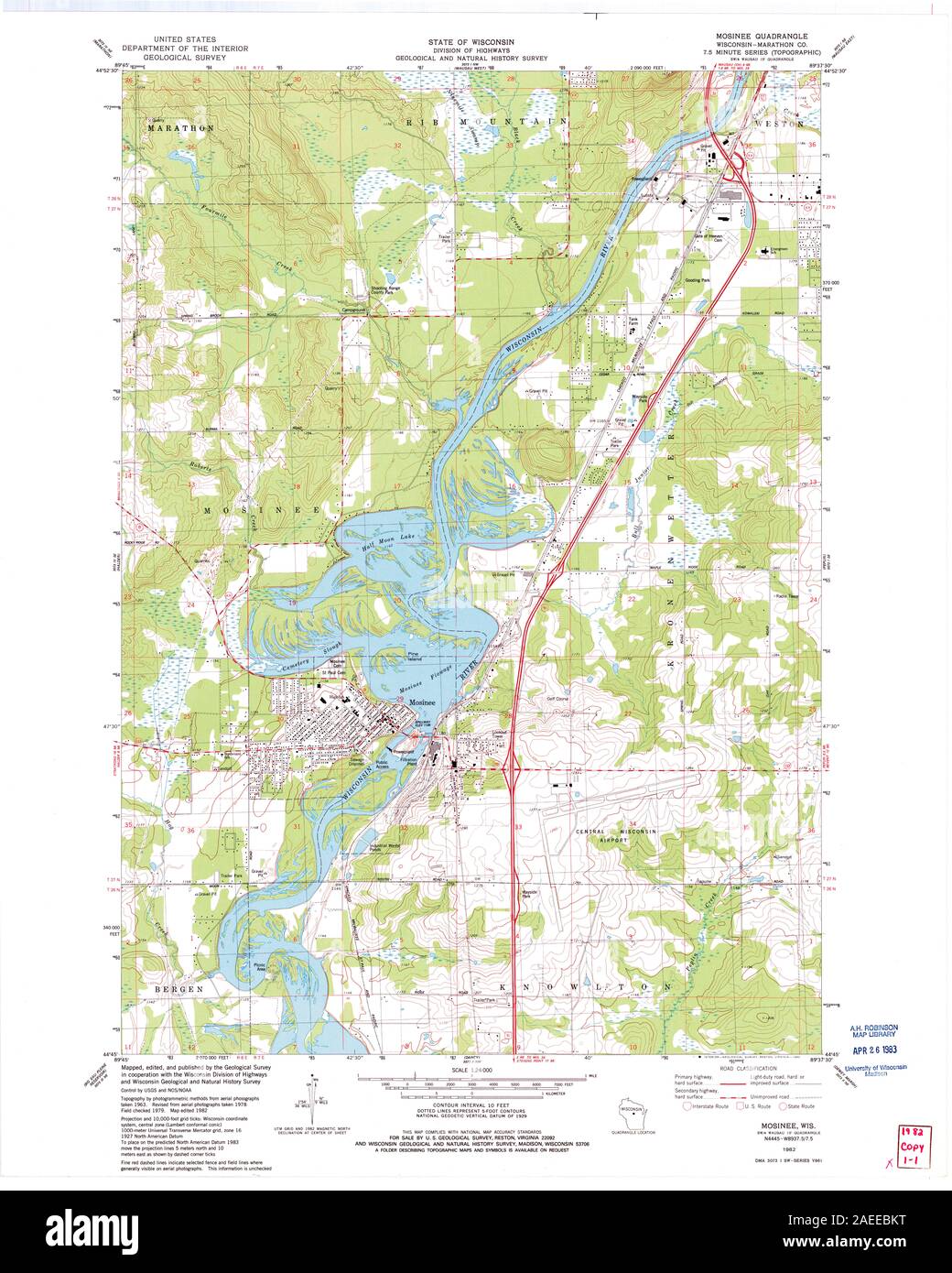 Mosinee map hires stock photography and images Alamy