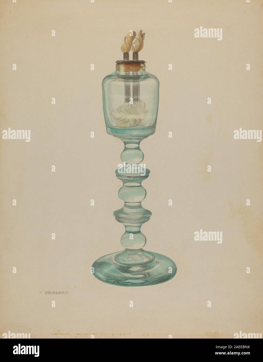 Isidore Steinberg, Whale Oil Lamp, c 1938 Whale Oil Lamp; c. 1938 Stock