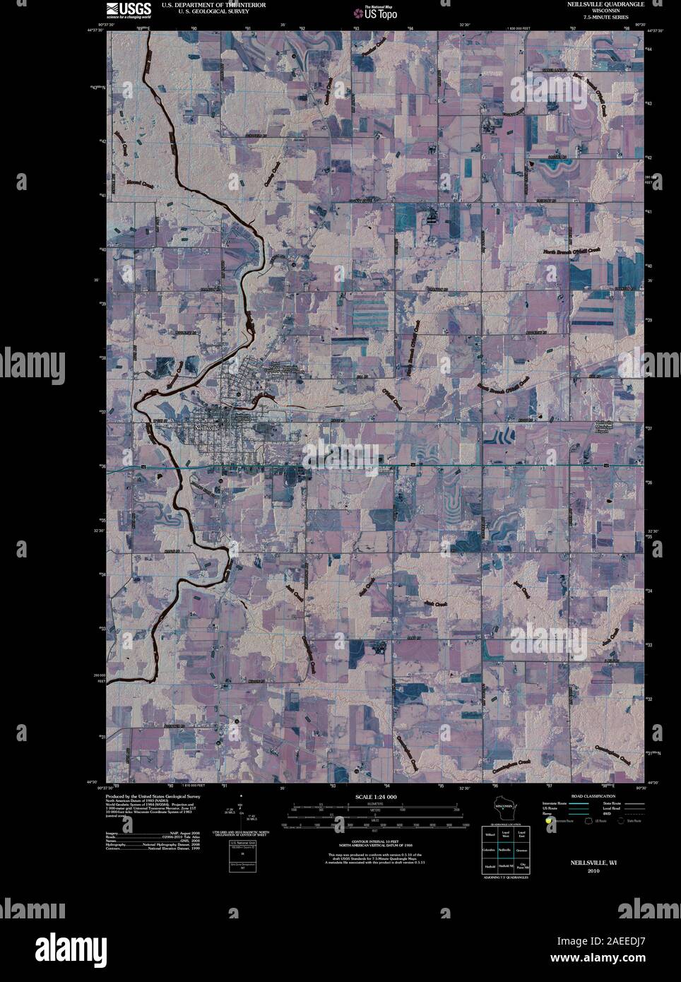 Neillsville map hi-res stock photography and images - Alamy