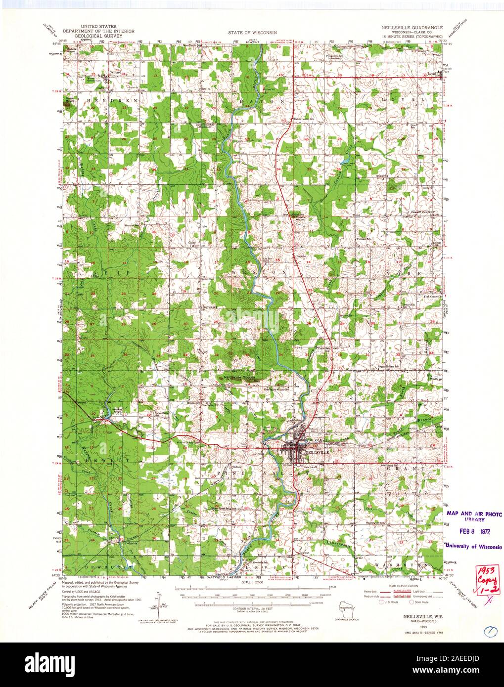 Map of neillsville hires stock photography and images Alamy