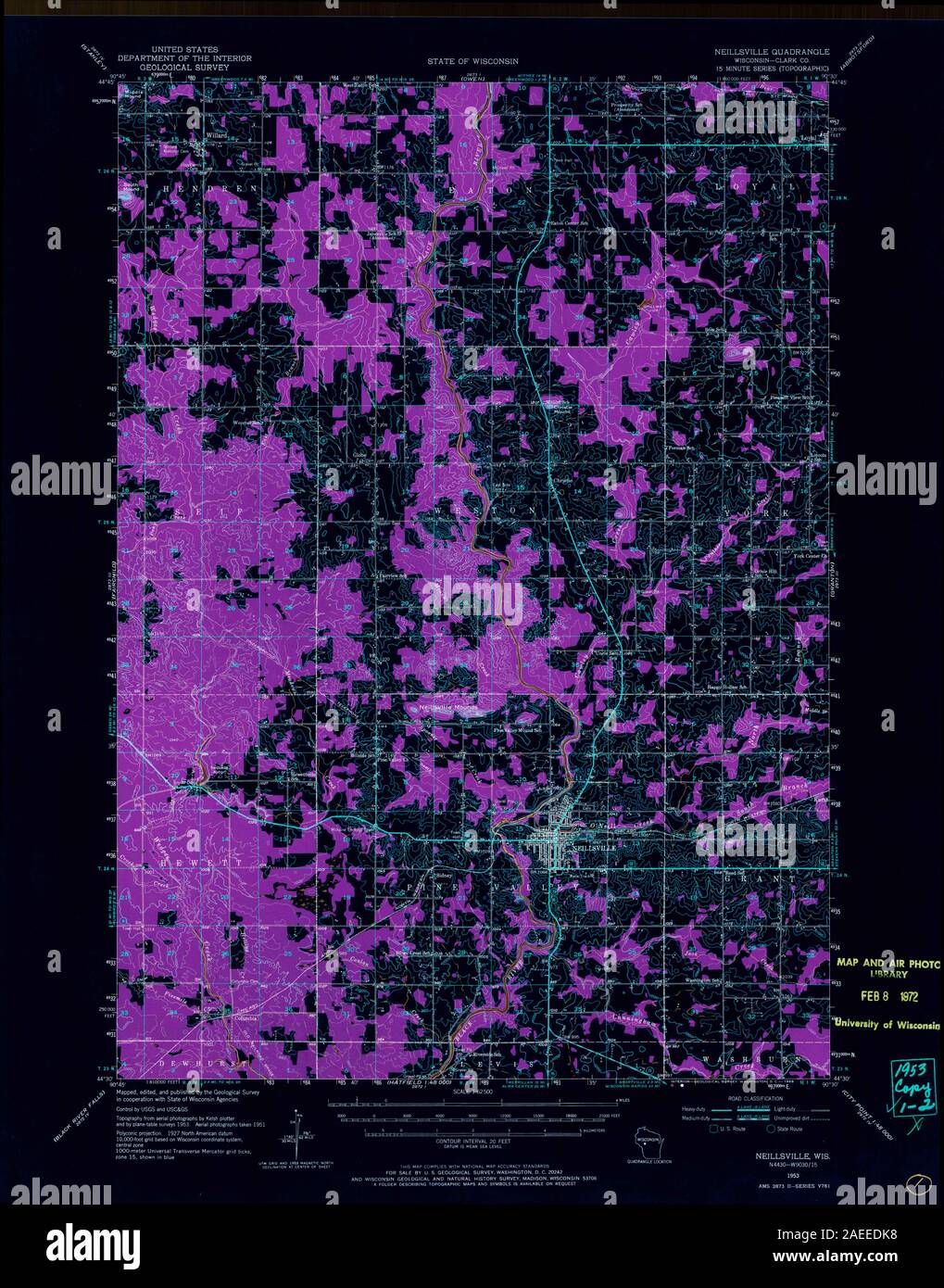 Map of neillsville hires stock photography and images Alamy