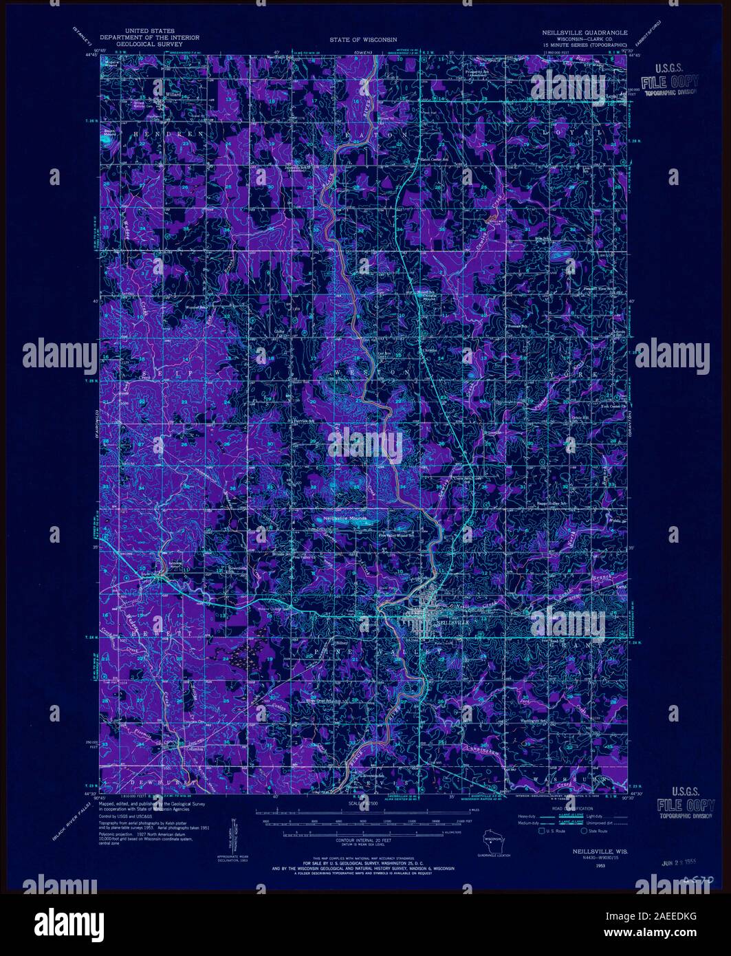 Map of neillsville hires stock photography and images Alamy