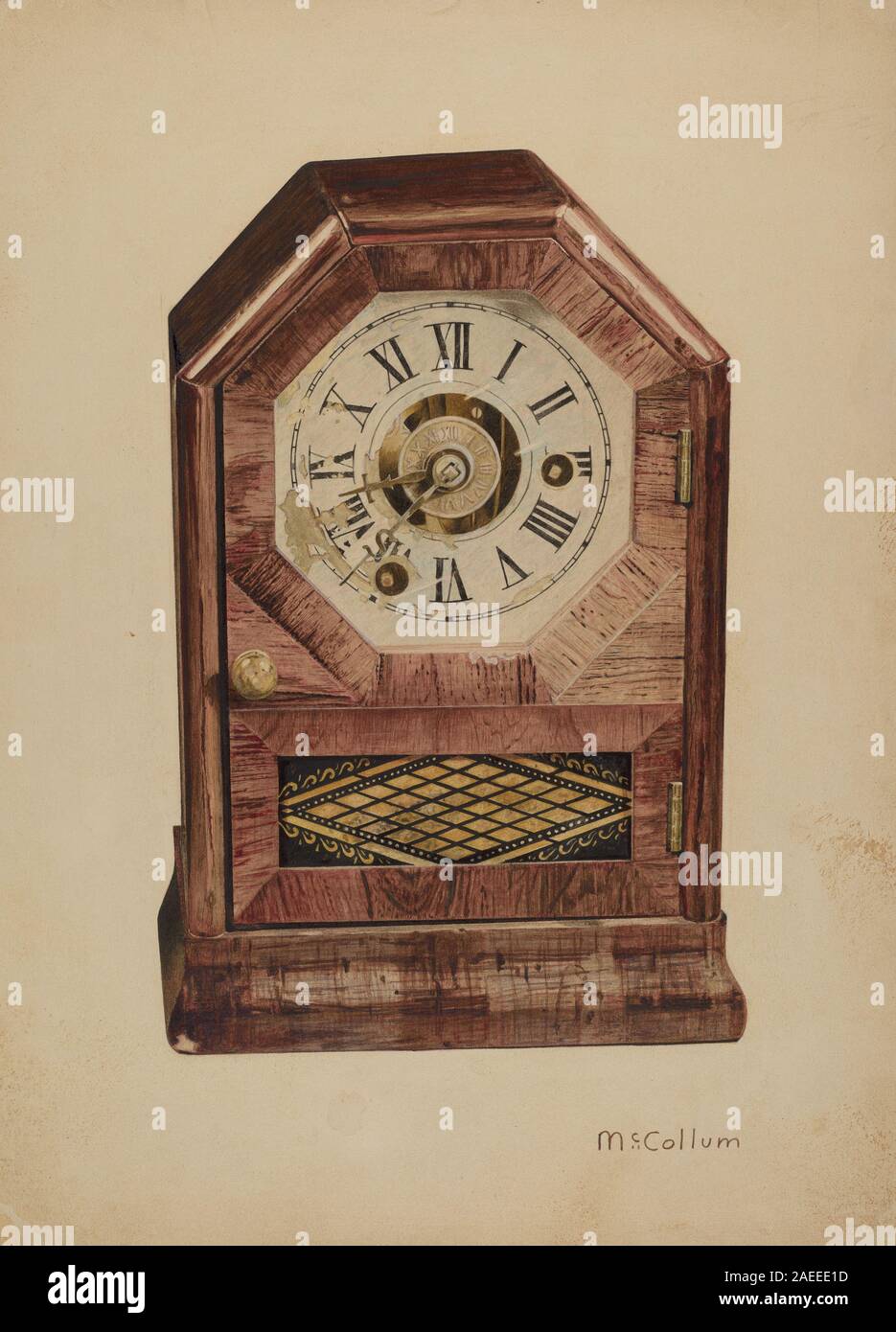 J Herman McCollum, Seth Thomas Clock (), c 1940 Seth Thomas Clock (?); circa 1940 date Stock Photo