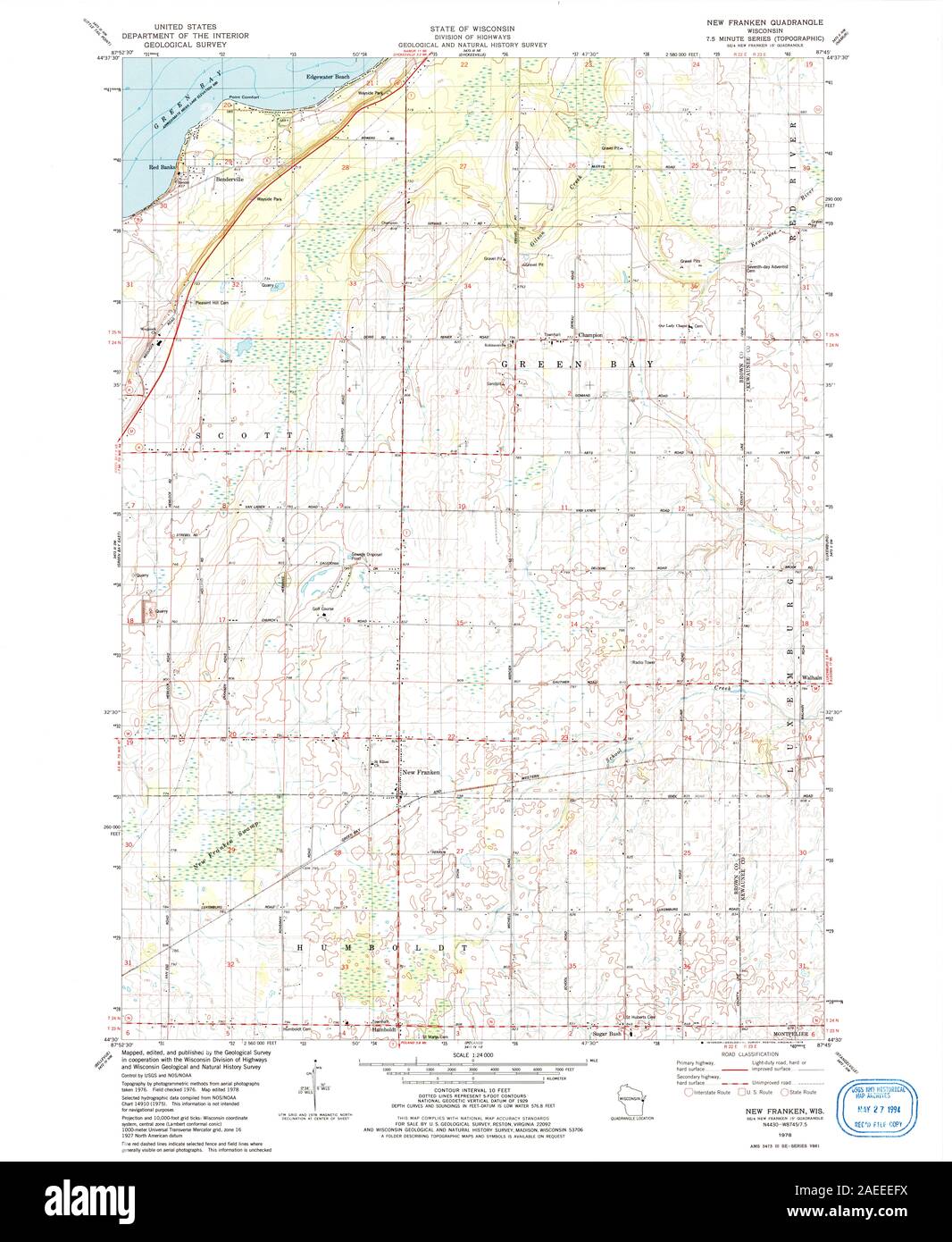 WI New Franken 800426 1978 24000 Restoration Stock Photo Alamy