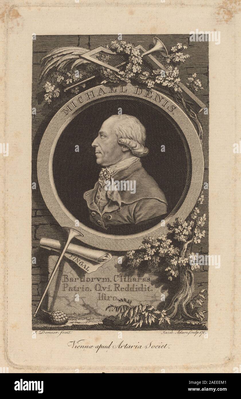 Jacob Adam after Johann Donner, Johann-Michael Denis, 1781 Johann-Michael Denis; 1781date Stock Photo