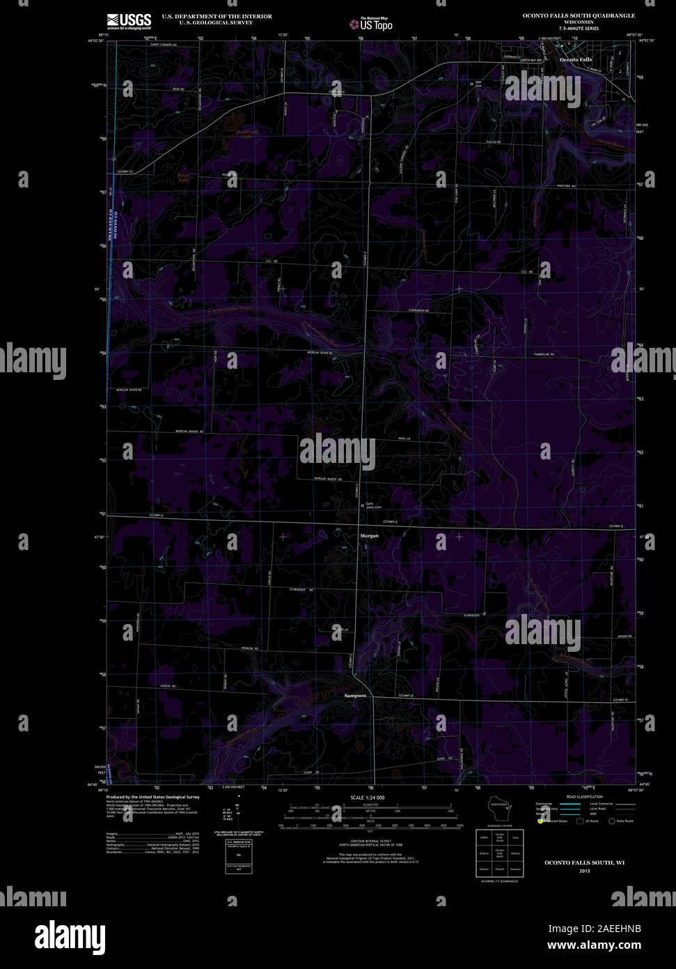 Map of oconto hires stock photography and images Alamy