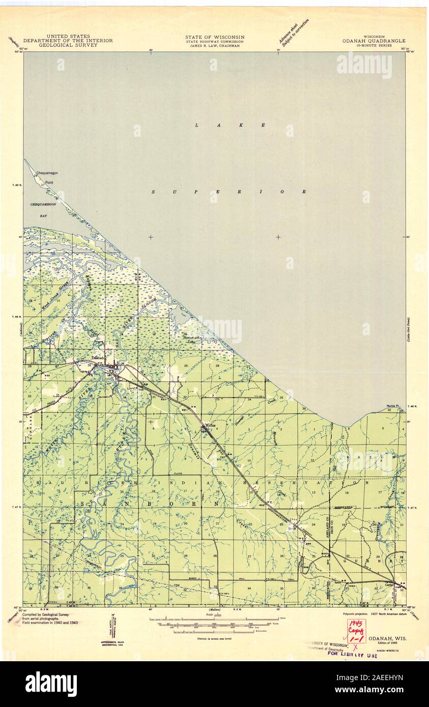 WI Odanah 503439 1945 48000 Restoration Stock Photo Alamy