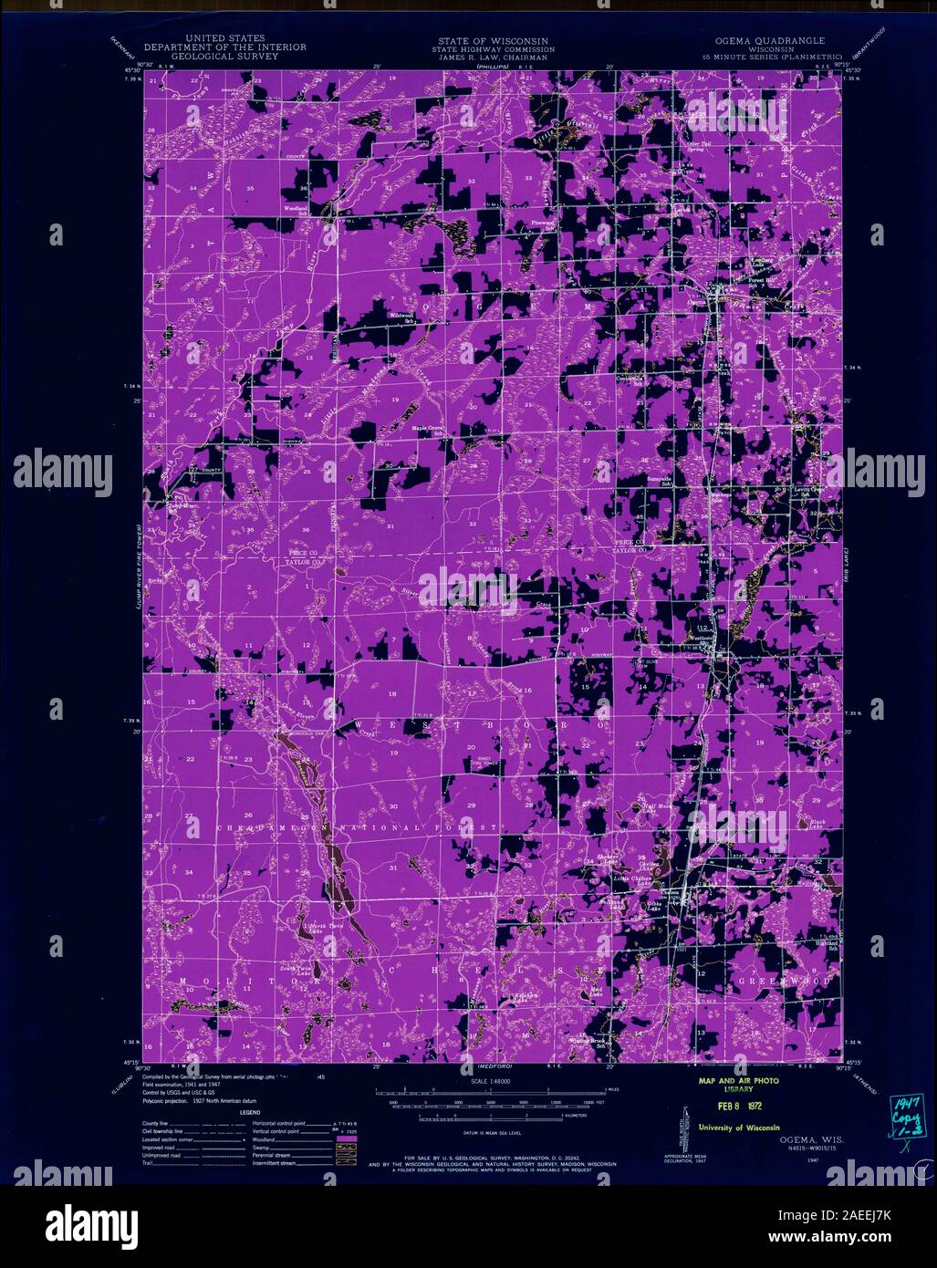Map of ogema hires stock photography and images Alamy