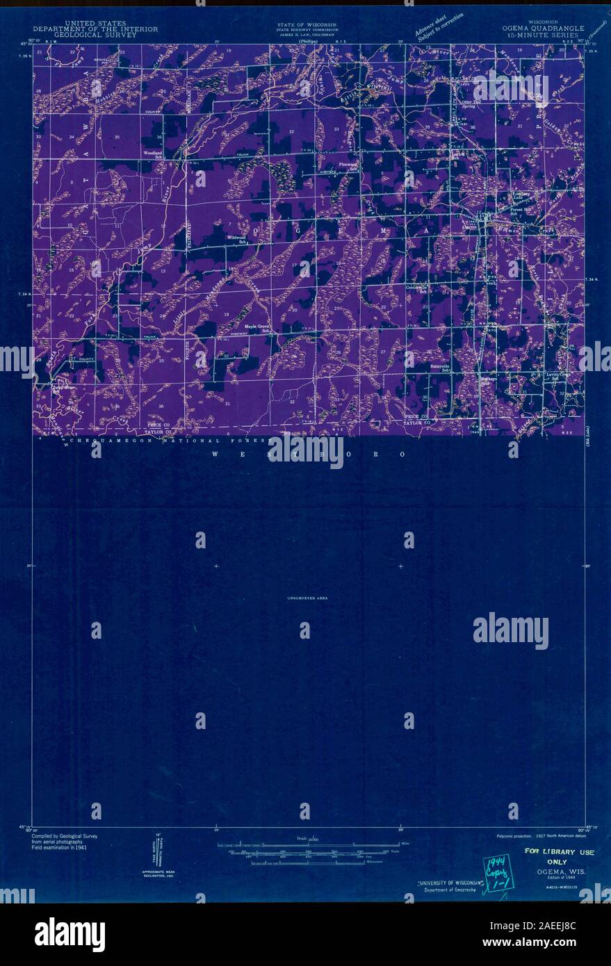 Map of ogema hires stock photography and images Alamy