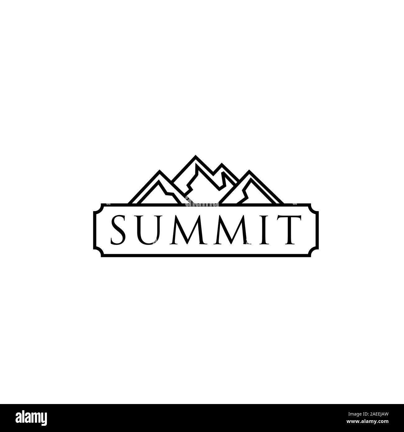 Simple Line Art Mountain logo design inspiration Stock Vector Image ...