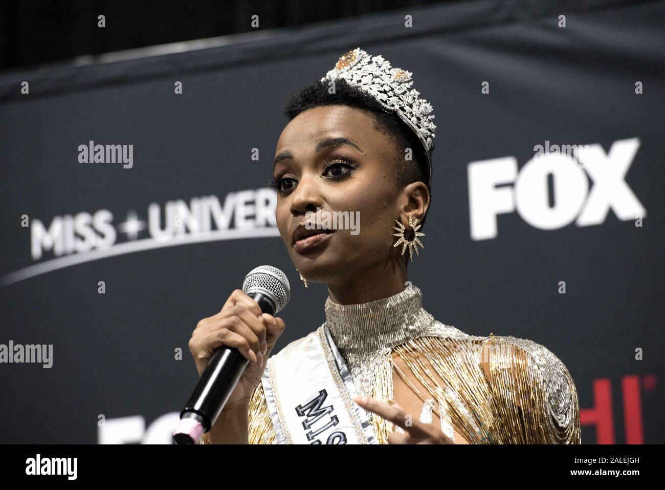 Atlanta, GA, USA. 9th Dec, 2019. Miss South Africa Zozibini Tunzi was