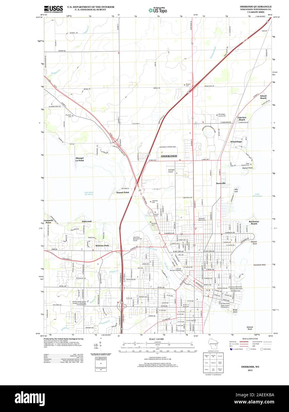 Map of oshkosh hires stock photography and images Alamy