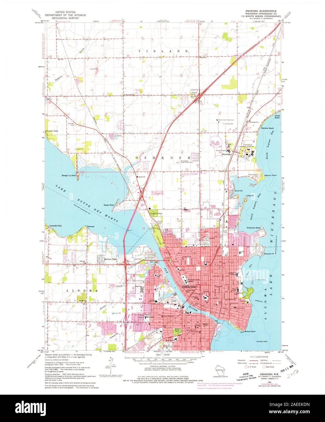 Map of oshkosh hires stock photography and images Alamy