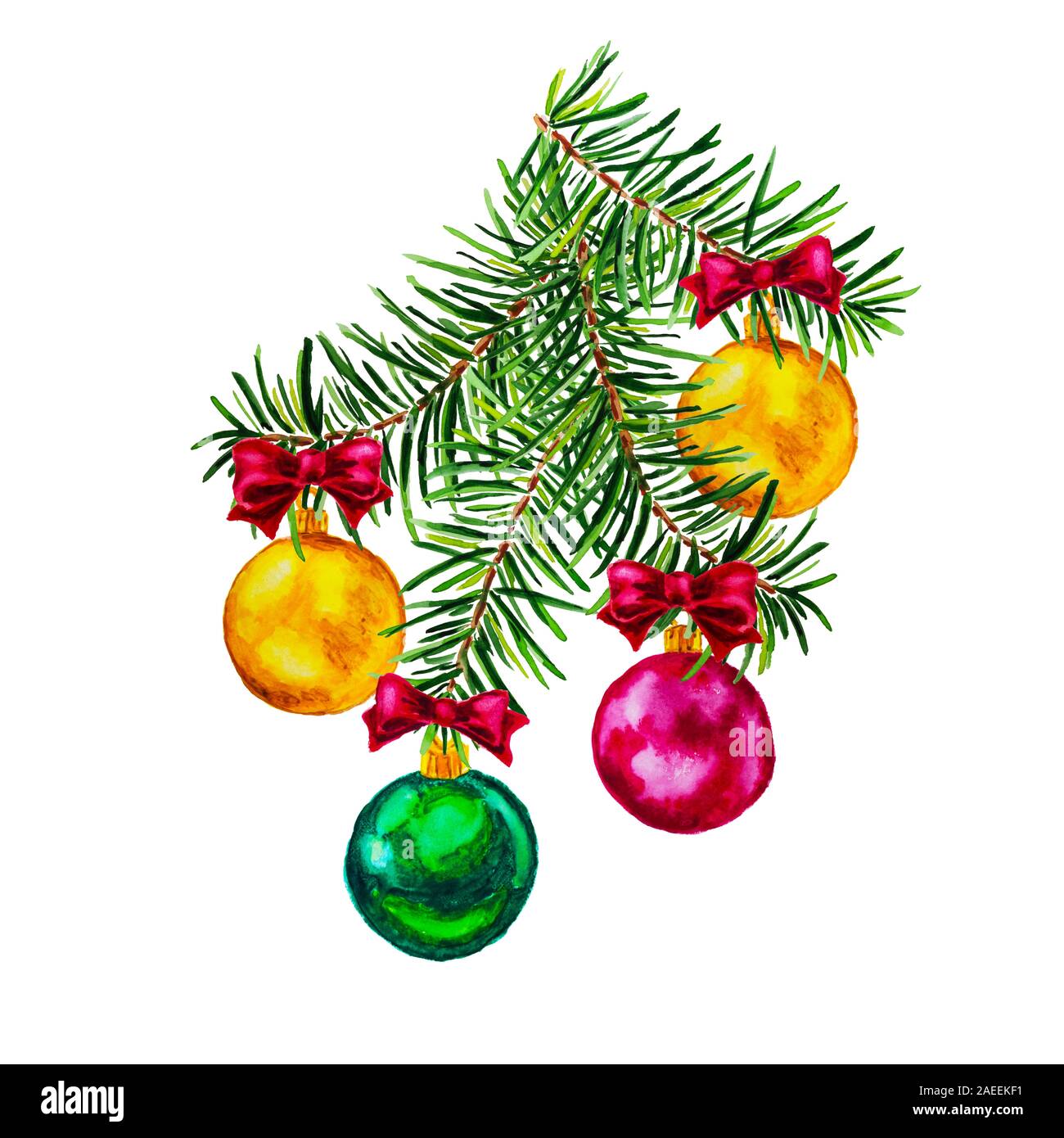 watercolor christmas ornaments