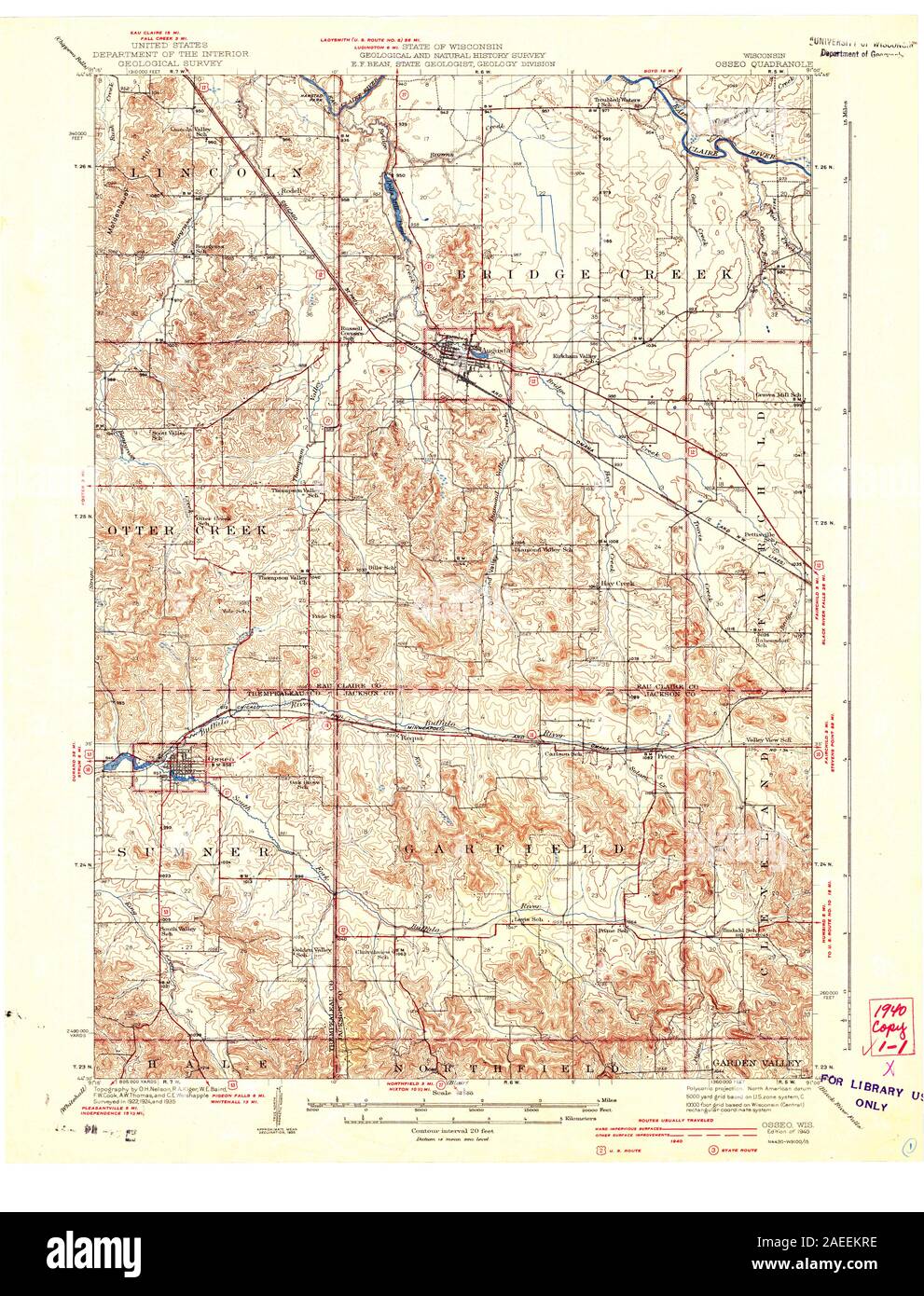 Map of osseo Cut Out Stock Images & Pictures Alamy