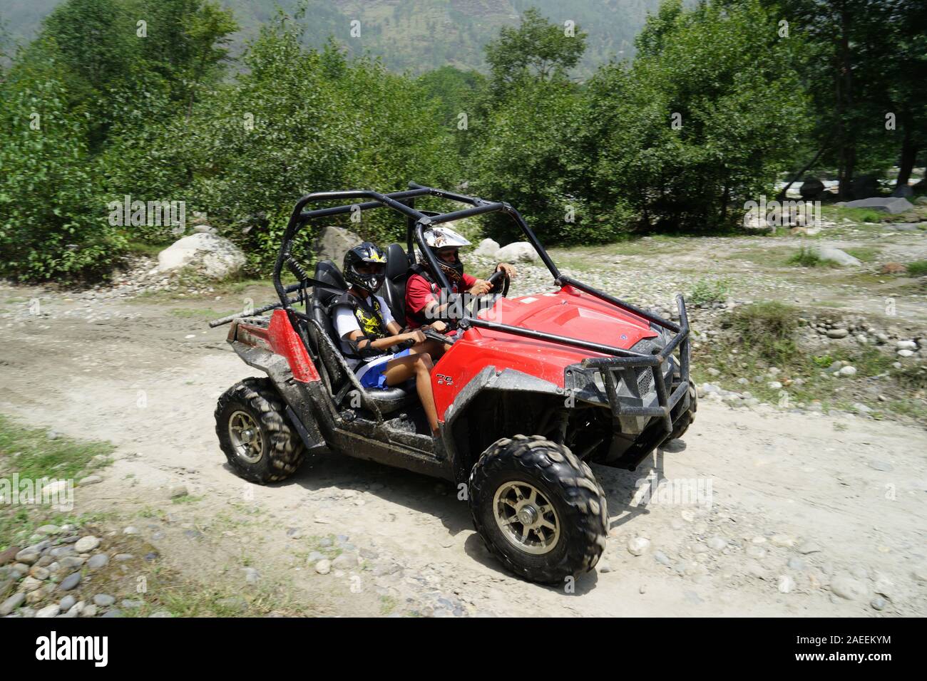 Polaris ATV Bikes, Alternate Terrain, Manali, Himachal Pradesh, India, Asia, MR#313 Stock Photo