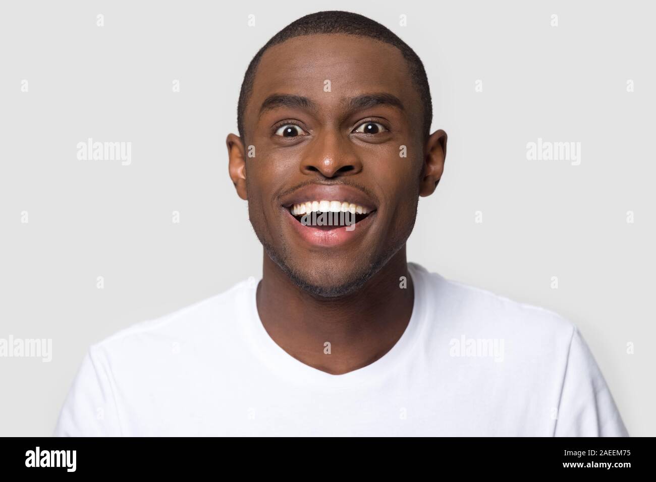 Black man excited hi-res stock photography and images - Alamy