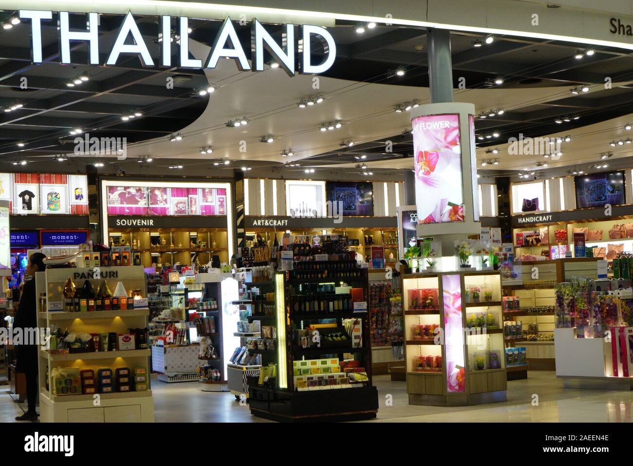 Thailand Duty Free Shop, Bangkok International Airport, Thailand, Asia Stock Photo