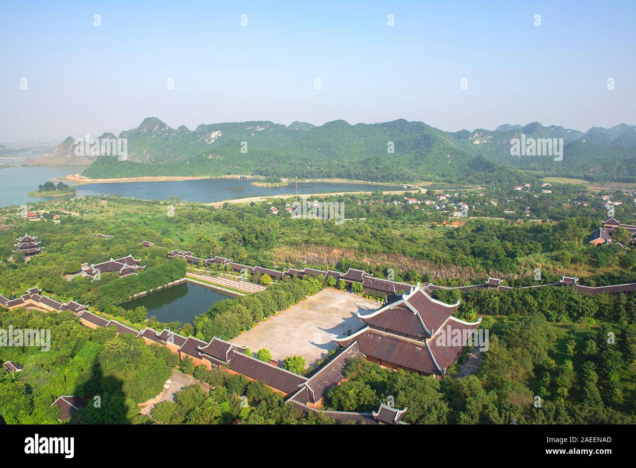 Bai Dinh Pagoda - The biggest temple complex in Asia and Vietnam, Trang An, Ninh Binh Stock Photo