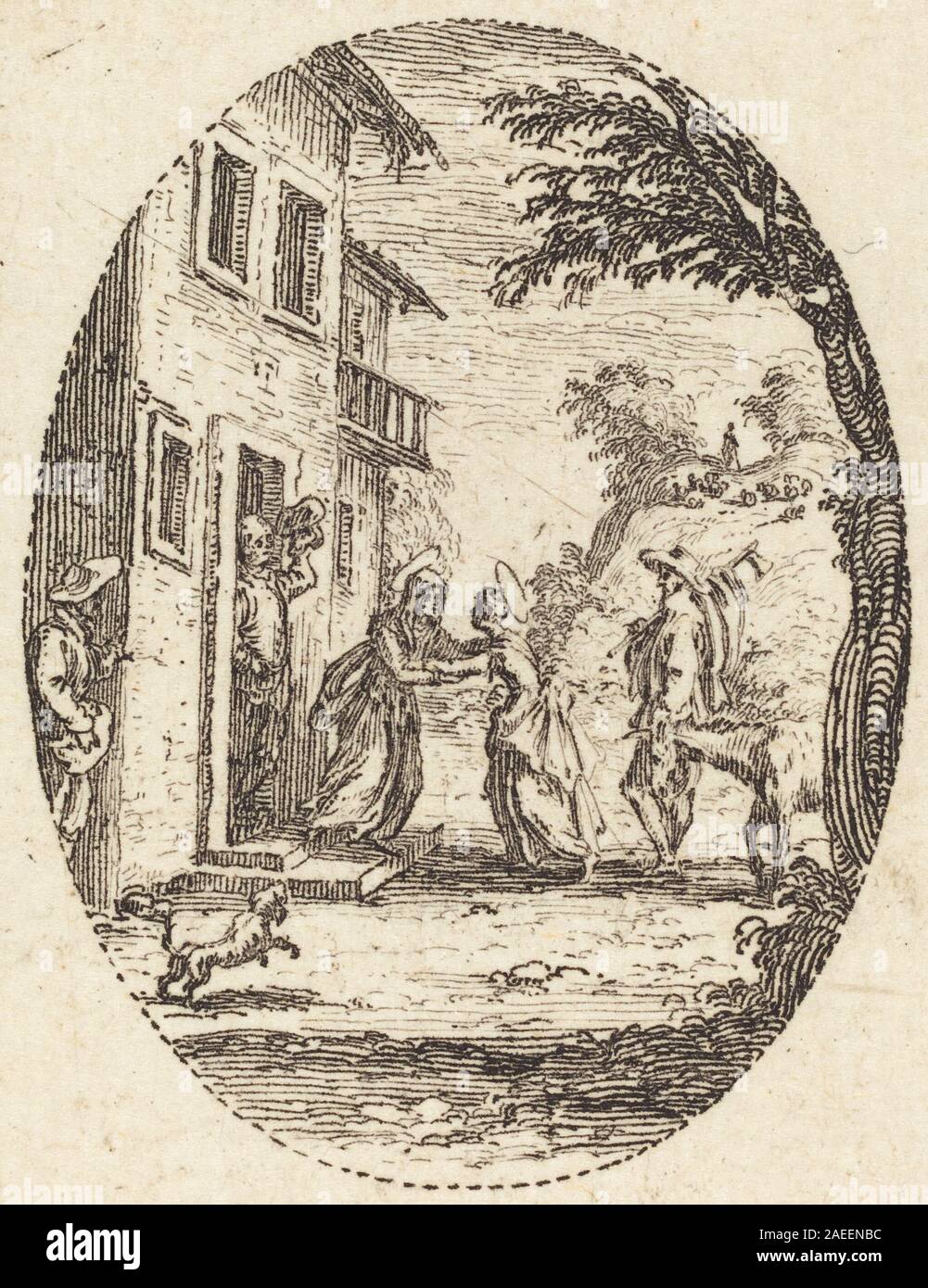 The Visitation, circa 1631 by Jacques Callot, is an engraving depicting ...