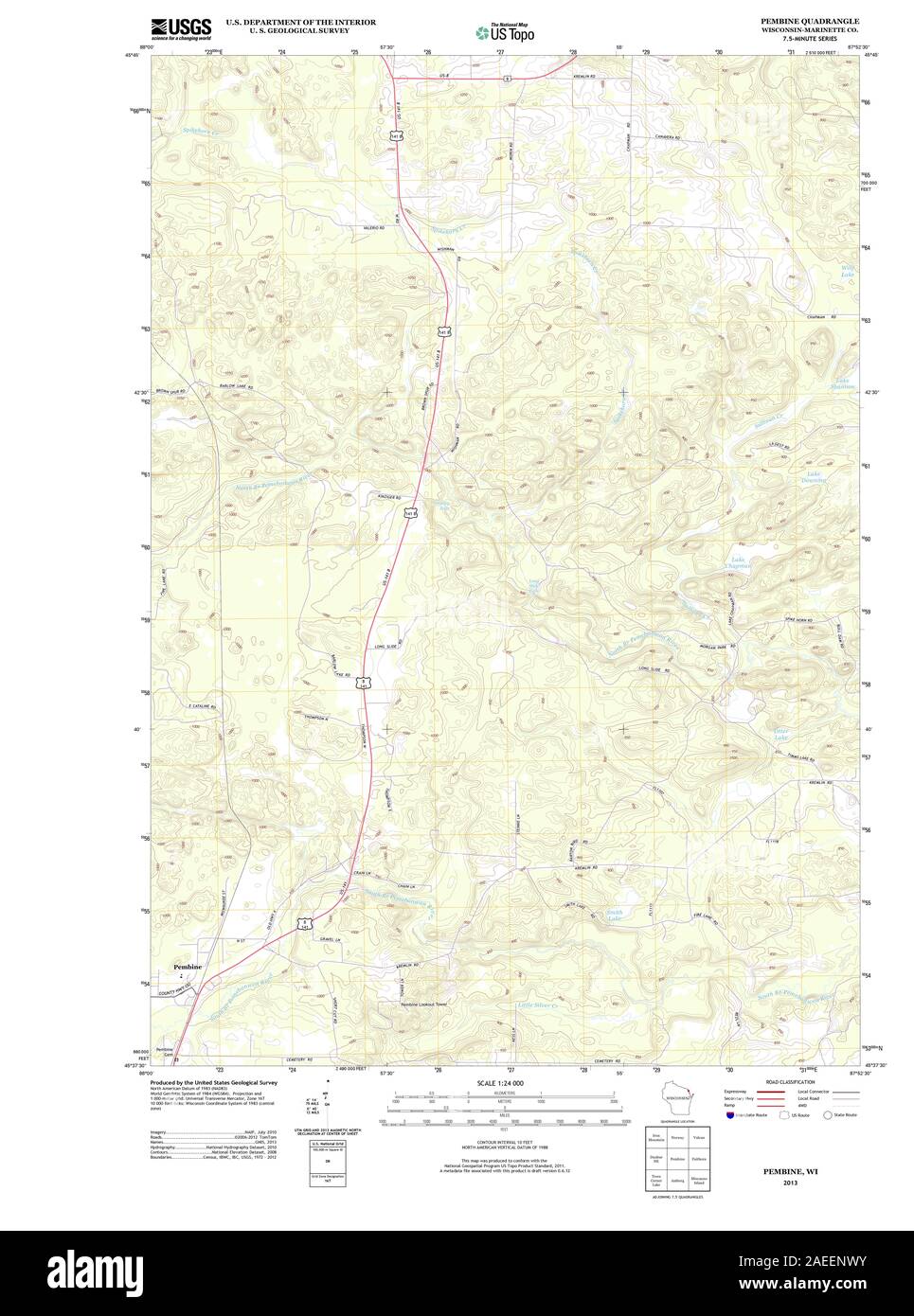 Map of pembine hires stock photography and images Alamy