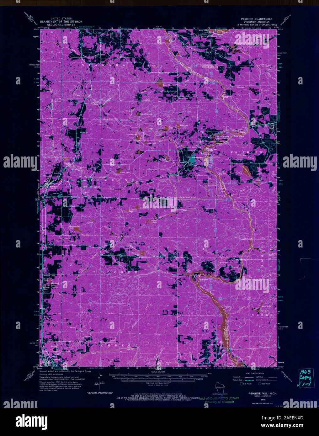 Map of pembine hires stock photography and images Alamy
