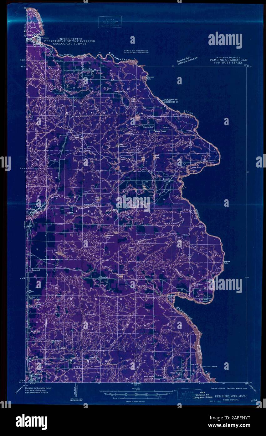 Map of pembine hires stock photography and images Alamy