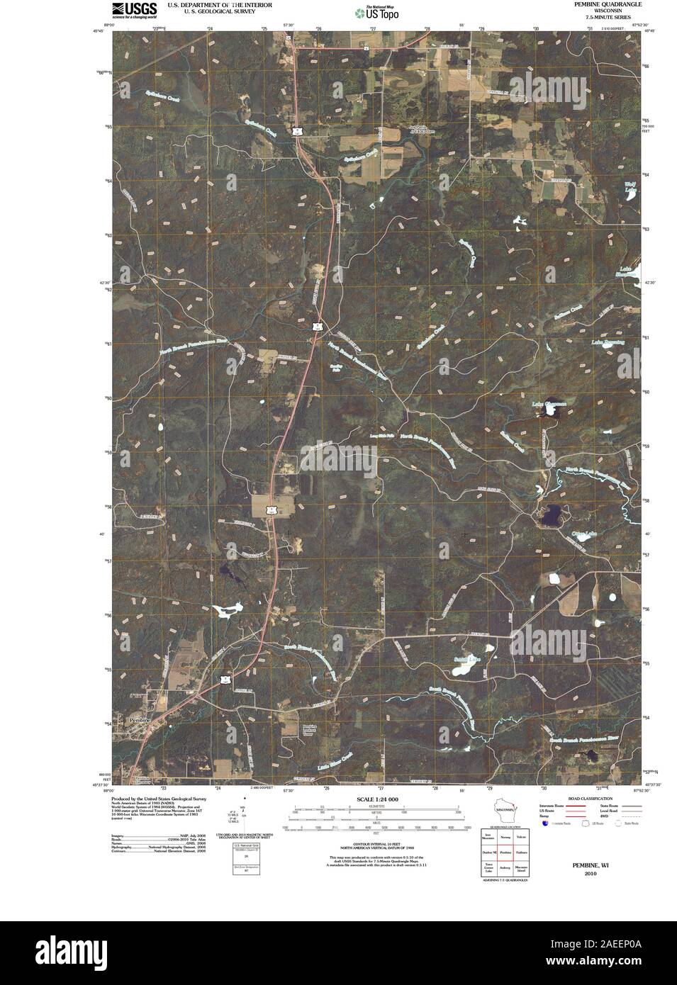 Map of pembine hires stock photography and images Alamy