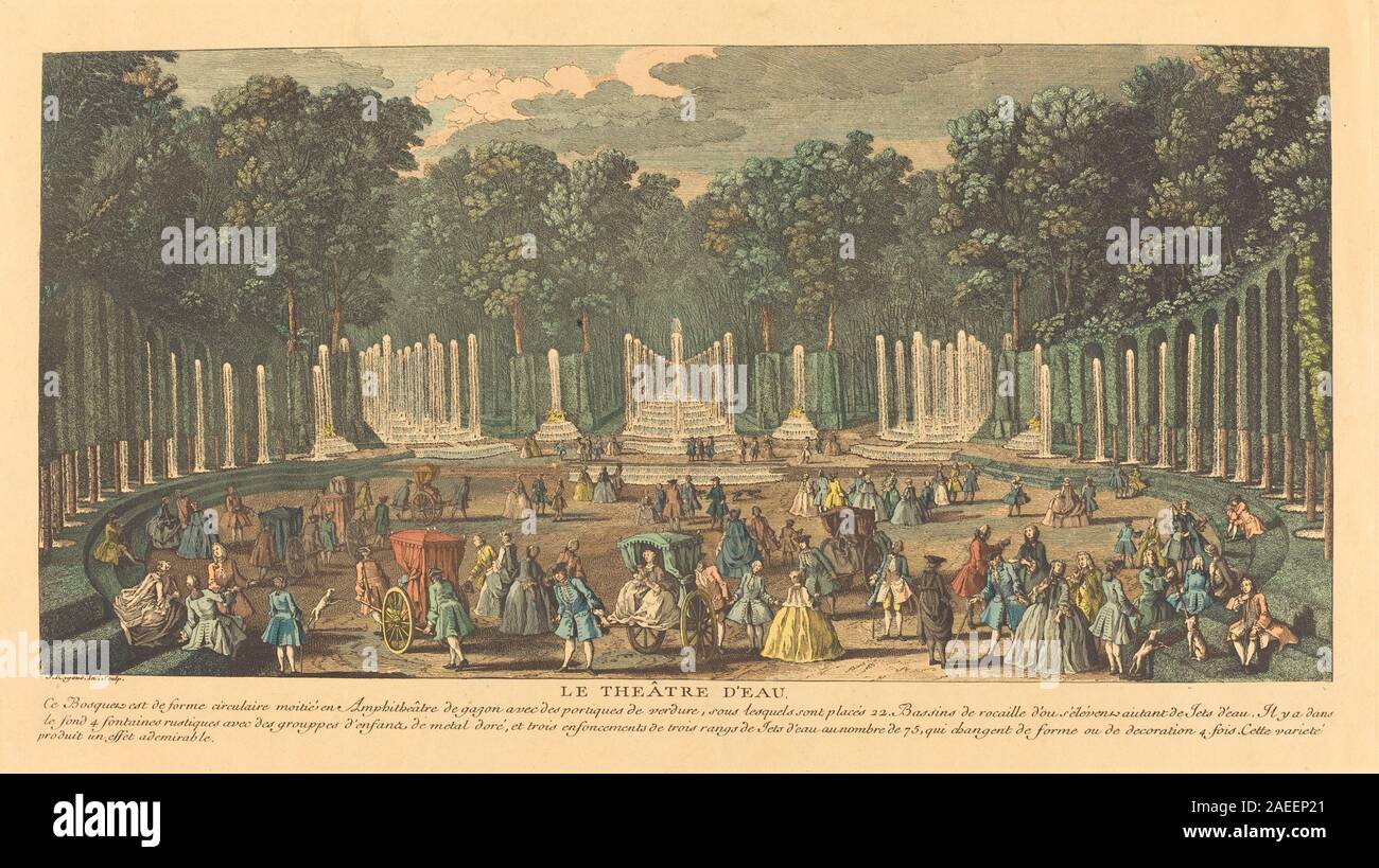 An artwork by Jacques Rigaud titled The Theatre of Water, depicting a ...