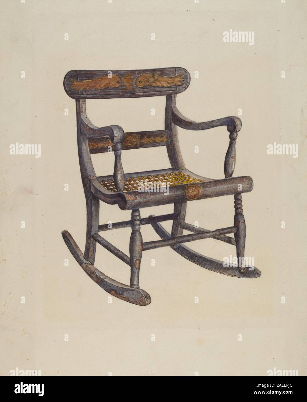 James Fisher, Decorated Child's Rocking Chair, c 1942 Decorated Child's ...