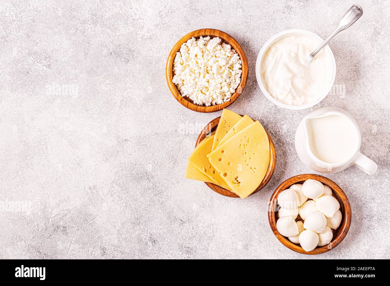 Probiotics fermented dairy products yogurt, kefir, cottage cheese