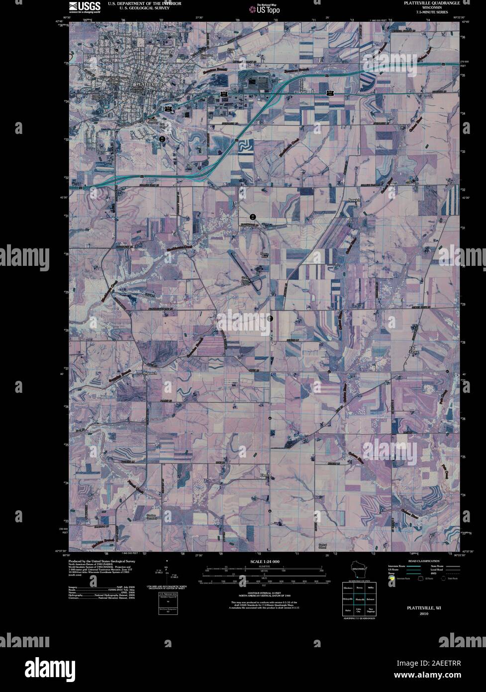 Platteville map hires stock photography and images Alamy