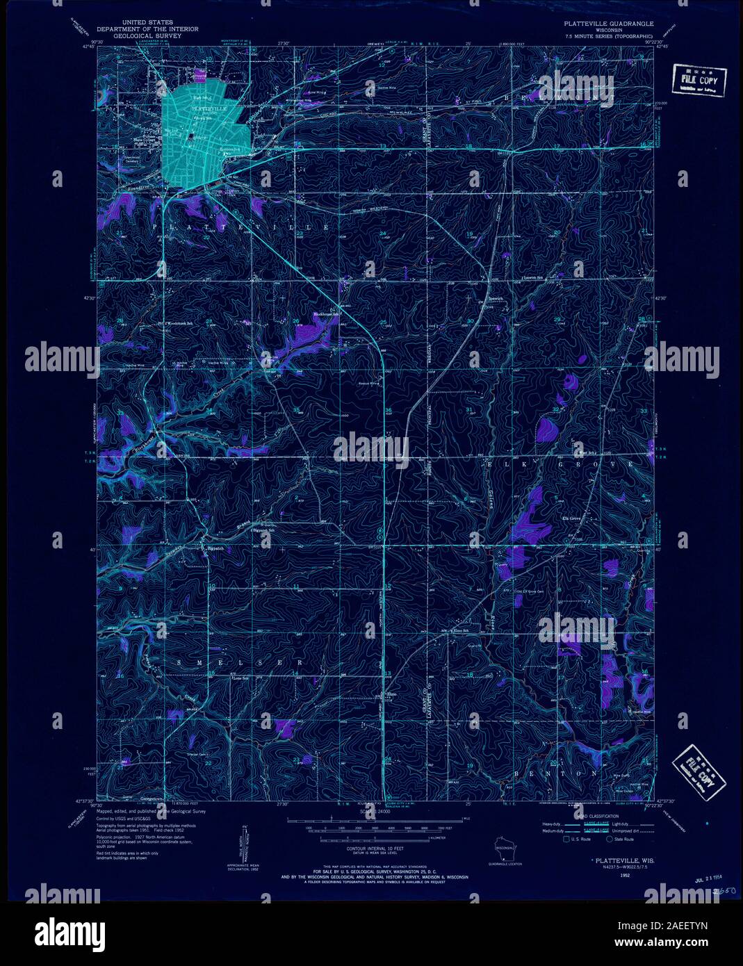 Platteville map hires stock photography and images Alamy