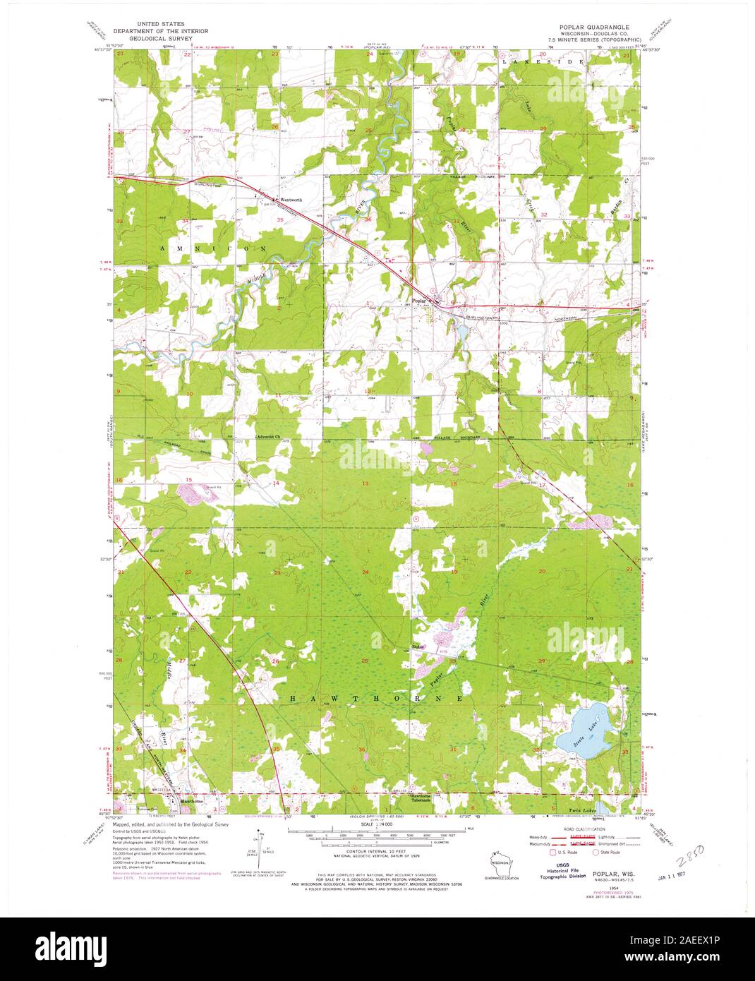 WI Poplar 800536 1954 24000 Restoration Stock Photo Alamy